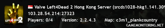 Valve Left4Dead 2 Hong Kong Server (srcds1028-hkg1.141.309)