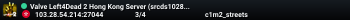 Valve Left4Dead 2 Hong Kong Server (srcds1028-hkg1.141.30)