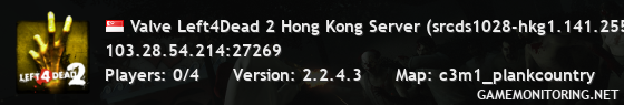 Valve Left4Dead 2 Hong Kong Server (srcds1028-hkg1.141.255)