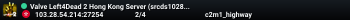 Valve Left4Dead 2 Hong Kong Server (srcds1028-hkg1.141.240)