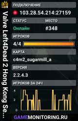 Valve Left4Dead 2 Hong Kong Server (srcds1028-hkg1.141.145)