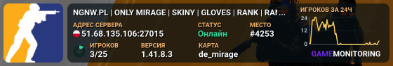 NGNW.PL | ONLY MIRAGE | SKINY | GLOVES | RANK | RANGI | VIP