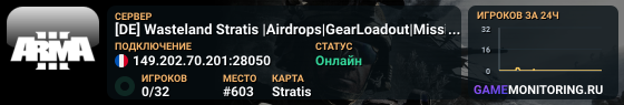 [DE] Wasteland Stratis |Airdrops|GearLoadout|Missions|++