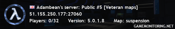 Adambean's server: Public #5 [Veteran maps]