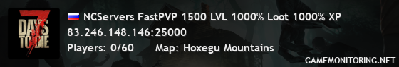 NCServers FastPVP 1500 LVL 1000% Loot 1000% XP