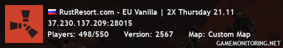 RustResort.com - EU Vanilla | 2X Thursday 13.03