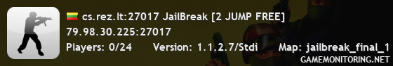 cs.rez.lt:27017 JailBreak [2 JUMP FREE]