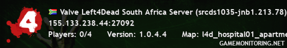 Valve Left4Dead South Africa Server (srcds1035-jnb1.213.78)