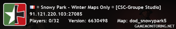 ★ Snowy Park - Winter Maps Only ★ [CSC-Groupe Studio]