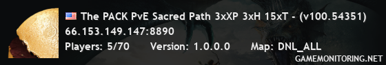 The PACK PvE Sacred Path 3xXP 3xH 15xT - (v100.54351)