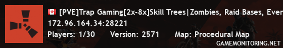 [PVE]Trap Gaming[2x-8x]Skill Trees|Zombies, Raid Bases, Events,