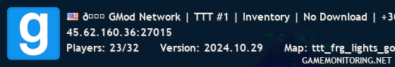 🌎 GMod Network | TTT #1 | Inventory | No Download | +300% XP