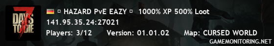 ☢ HAZARD PvE EAZY ☢  1000% XP 500% Loot