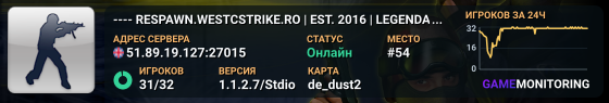 ---- RESPAWN.WESTCSTRIKE.RO | EST. 2016 | LEGENDARY CSDM