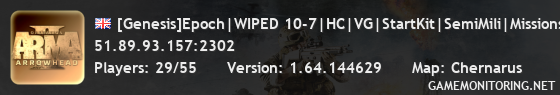 [Genesis]Epoch|WIPED 10-7|HC|VG|StartKit|SemiMili|Missions|PVP