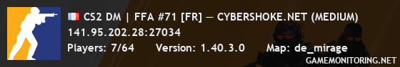 CS2 DM | FFA #71 [FR] — CYBERSHOKE.NET (MEDIUM)