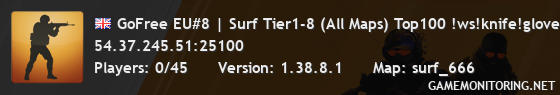 GoFree EU#8 | Surf Tier1-8 (All Maps) Top100 !ws!knife!gloves
