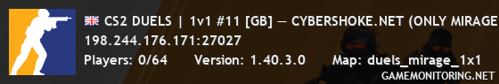 CS2 DUELS | 1v1 #11 [GB] — CYBERSHOKE.NET (ONLY MIRAGE)
