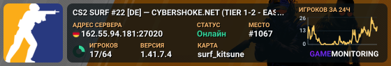 CS2 SURF #22 [DE] — CYBERSHOKE.NET (TIER 1-2 - EASY, ONLY KIT