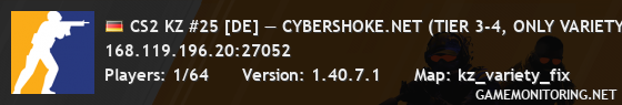 CS2 KZ #25 [DE] — CYBERSHOKE.NET (TIER 3-4, ONLY VARIETY_FIX)