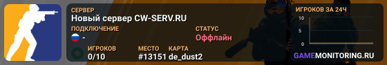 Новый сервер CW-SERV.RU