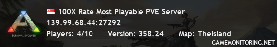 100X Rate Most Playable PVE Server