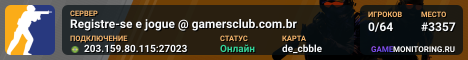 Registre-se e jogue @ gamersclub.com.br