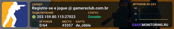 Registre-se e jogue @ gamersclub.com.br