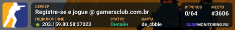 Registre-se e jogue @ gamersclub.com.br