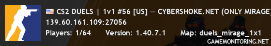 CS2 DUELS | 1v1 #56 [US] — CYBERSHOKE.NET (ONLY MIRAGE)