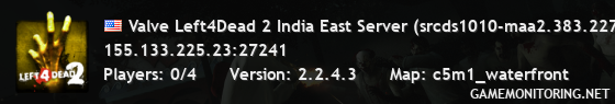 Valve Left4Dead 2 India East Server (srcds1010-maa2.383.227)