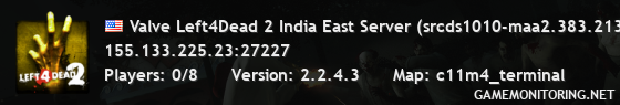 Valve Left4Dead 2 India East Server (srcds1010-maa2.383.213)