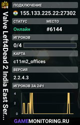 Valve Left4Dead 2 India East Server (srcds1009-maa2.383.288)