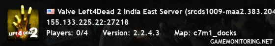 Valve Left4Dead 2 India East Server (srcds1009-maa2.383.204)