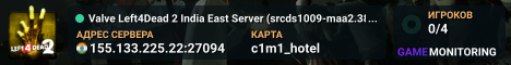 Valve Left4Dead 2 India East Server (srcds1009-maa2.383.80)