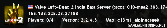 Valve Left4Dead 2 India East Server (srcds1010-maa2.383.174)