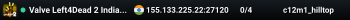 Valve Left4Dead 2 India East Server (srcds1009-maa2.383.106)