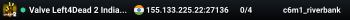 Valve Left4Dead 2 India East Server (srcds1009-maa2.383.122)