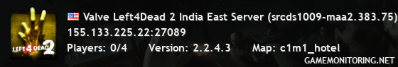 Valve Left4Dead 2 India East Server (srcds1009-maa2.383.75)