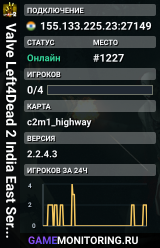 Valve Left4Dead 2 India East Server (srcds1010-maa2.383.135)