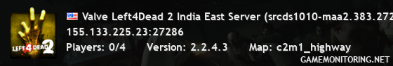 Valve Left4Dead 2 India East Server (srcds1010-maa2.383.272)