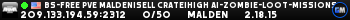BS-Free PVE Malden|SELL CRATE|HIGH AI-Zombie-Loot-Missions BS-Free PVE Malden|SELL CRATE|HIGH AI-Zombie-Loot-Missions
