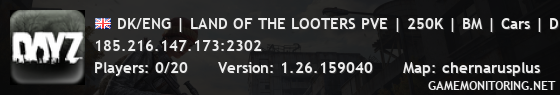 DK/ENG | LAND OF THE LOOTERS PVE | 250K | BM | Cars | DNA | BBP