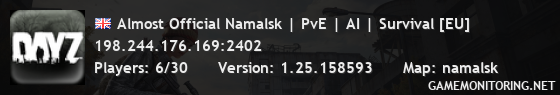 Almost Official Namalsk | PvE | AI | Survival [EU]