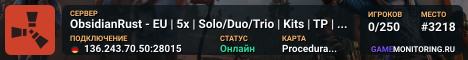 ObsidianRust - EU | 5x | Solo/Duo/Trio | Kits | TP | Homes