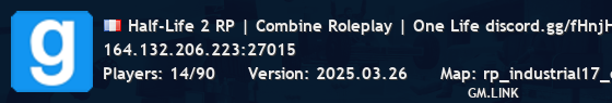 Half-Life 2 RP | Combine Roleplay | One Life discord.gg/fHnjH5P
