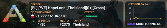 [PL][PVE] HopeLand [TheIsland][S+][Cross]