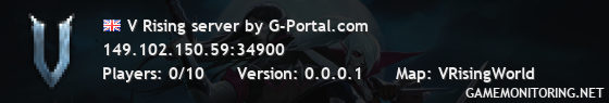 V Rising server by G-Portal.com