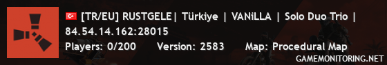 [TR/EU] RUSTGELE| Türkiye | VANiLLA | Solo Duo Trio |