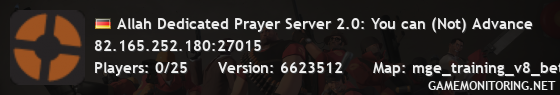 Allah Dedicated Prayer Server 2.0: You can (Not) Advance